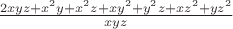 $\frac{2xyz+x^2y+x^2z+xy^2+y^2z+xz^2+yz^2}{xyz}$