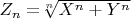 $ Z_n  =$\sqrt[n]{X^n+Y^n}$ $