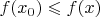 $ f(x_0) \leqslant f(x)$