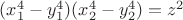 $(x_1^4-y_1^4)(x_2^4-y_2^4)=z^2$
