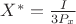$X^*=\frac{I}{3P_x}$