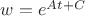 $w=e^{At+C}$