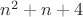 $n^2+n+4$