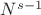 $N^{s-1}$