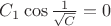 $C_1\cos\frac1{\sqrt C}=0$