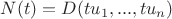 $N(t)=D(tu_1,...,tu_n)$
