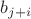 $b_{j+i}$ $b_{j+i}$