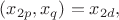 $(x_{2p}, x_q) = x_{2d},$