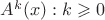 $A^k(x) : k\geqslant0 $
