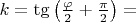 $k=\tg\left(\frac{\varphi}2+\frac{\pi}2\right)=$
