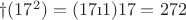 $&phi;(17 ^2) = (17 &ndash; 1)17 =272$