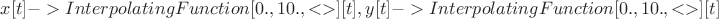 ${{x[t] -> InterpolatingFunction[{{0., 10.}}, <>][t],  y[t] ->InterpolatingFunction[{{0., 10.}}, <>][t]}}$