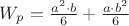 $W_p = \frac{a^2 \cdot b}{6}+\frac{a \cdot b^2}{6}$