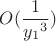 $O(\dfrac{1}{{y_1}^3})$