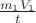 $\frac {m_1V_1}t$