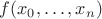 $f(x_0,\dots,x_n)$
