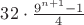 $32\cdot\frac{9^{n+1}-1}{4}$