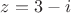 $z=3-i$