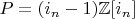 $P=(i_n-1) \mathbb{Z}[i_n]$