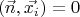 $$(\vec{n},\vec{x_i})=0$$