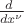 $ \frac{d\ }{dx^\nu}$