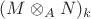 $(M\otimes_{A}N)_{k}$