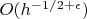 $O(h^{-1/2 +\epsilon})$
