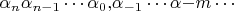 $\alpha_n\alpha_{n-1}\cdots\alpha_0{,}\alpha_{-1}\cdots\alpha{-m}\cdots$