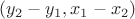 $(y_2-y_1, x_1-x_2)$