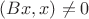 $(Bx,x) \neq 0$