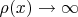 $\rho(x) \to \infty$