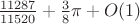 $\frac {11287}{11520}+\frac 3 8 \pi +O(1)$