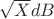 $\sqrt{X}dB$