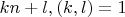 $kn+l,(k,l)=1$