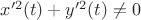$x'^2(t)+y'^2(t)\ne 0$