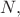 $N, $