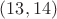 $(13, 14)$