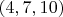 $(4, 7, 10)$