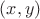$(x, y) $