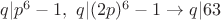 $q|p^6-1, \ q|(2p)^6-1 \to q|63$