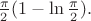 $\frac{\pi}{2}(1-\ln \frac{\pi}{2}).$