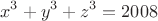 $$x^3+y^3+z^3=2008$$