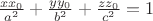 $\frac{x{x}_{0}}{{a}^{2}}+\frac{y{y}_{0}}{{b}^{2}}+\frac{z{z}_{0}}{{c}^{2}}=1$