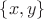 $\left\lbrace x, y\right\rbrace$
