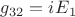 ${g_{32}} = {{iE}_1}$