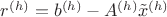 $r^{(h)} = b^{(h)} - A^{(h)}\tilde{x}^{(h)}$