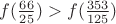 $f(\frac{66}{25})>f(\frac{353}{125})$