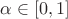 $\alpha\in [0,1]$