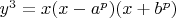 $ y^3 = x(x - a^p)(x + b^p) $