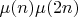 $\mu(n)\mu(2n)$